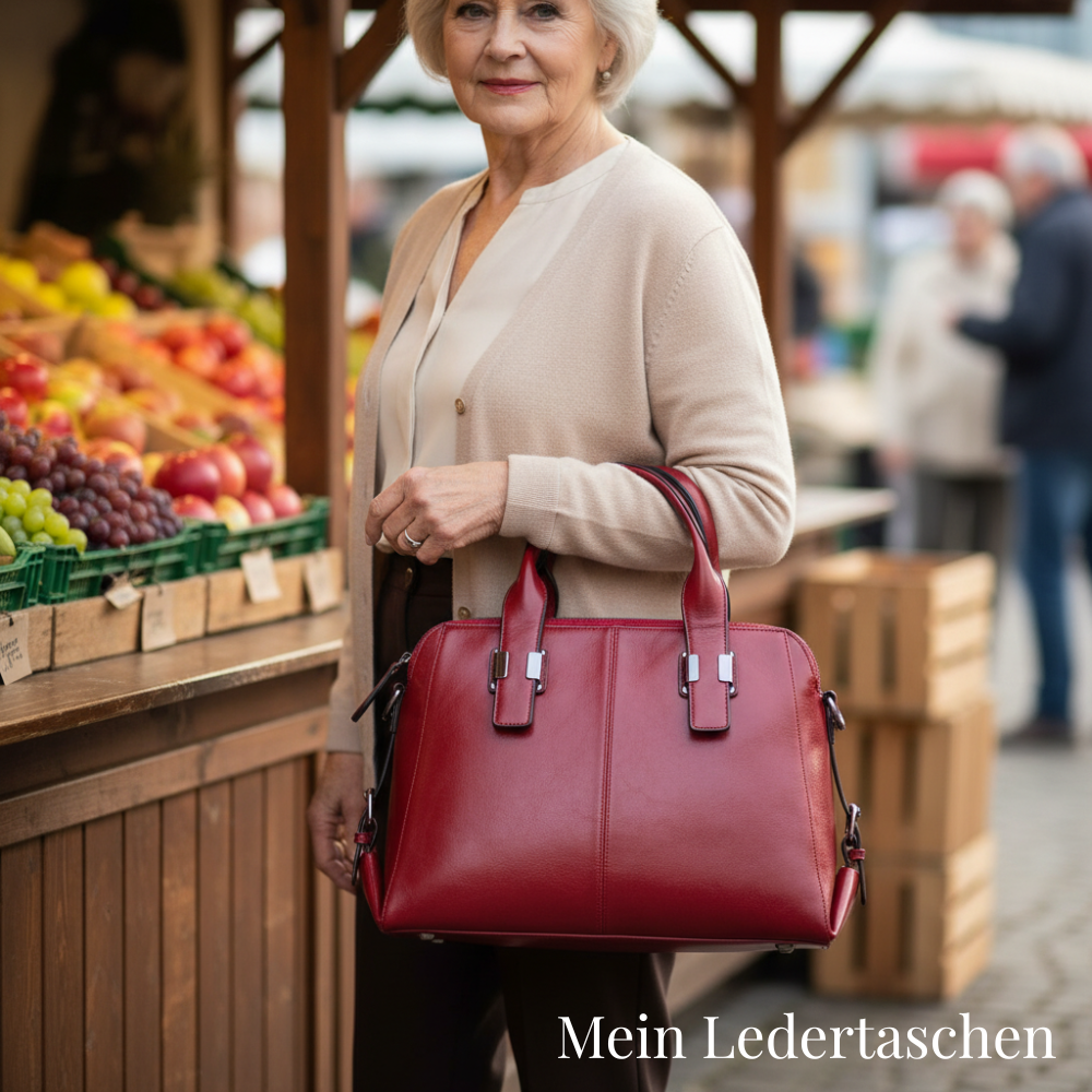 Red luxury bucket bag