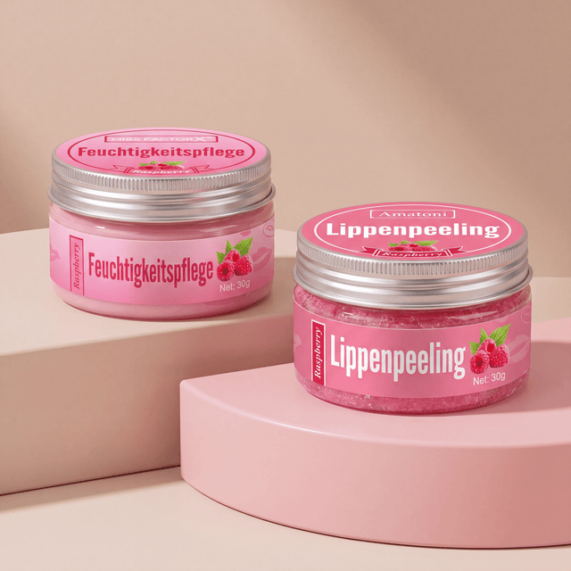Himbeer-Lippen-Duo – Peeling & Pflege (2 × 30 g)