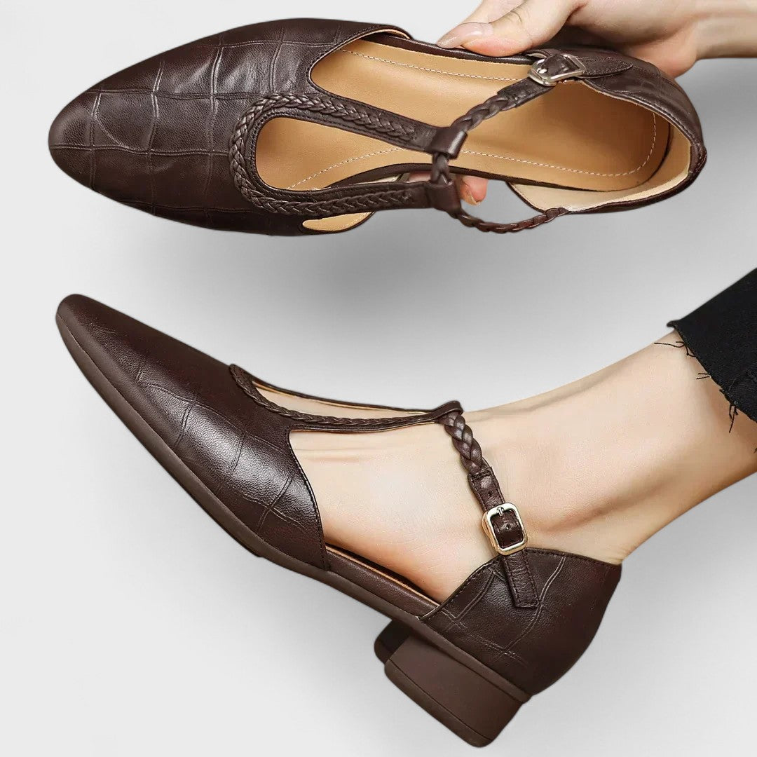 Safia – Orthopädische Leder-Ballerina