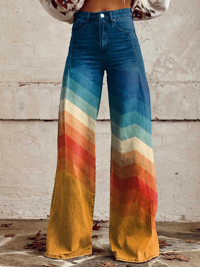 Léa - Stylish retro zigzag trousers