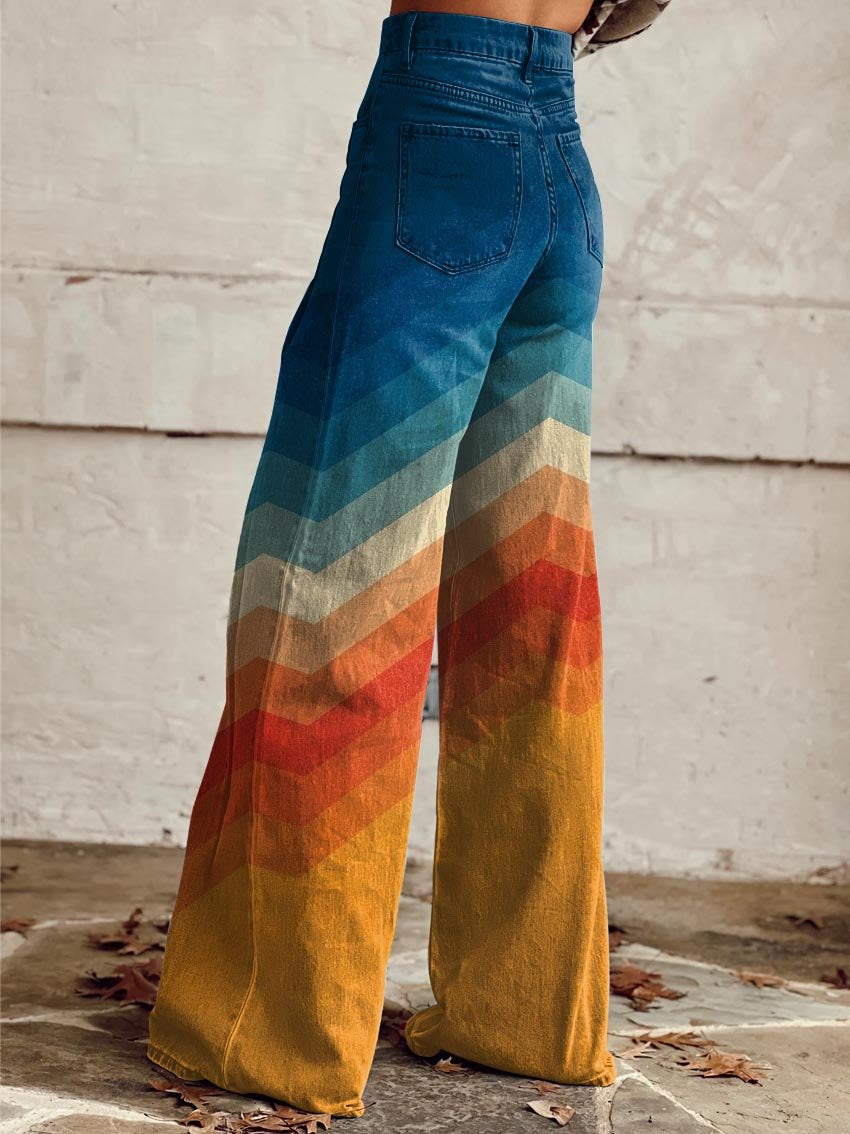 Léa - Stylish retro zigzag trousers