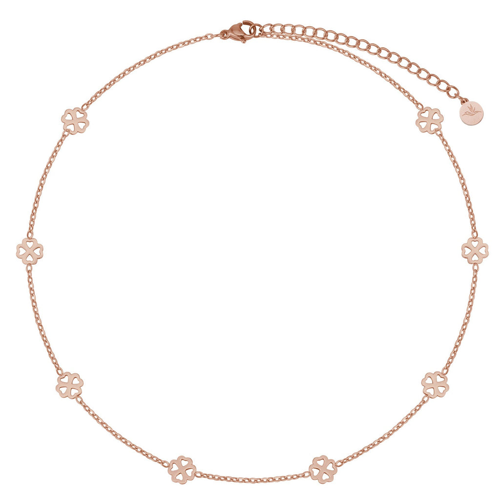 BonnyBliss Kette Kleeblatt Rose