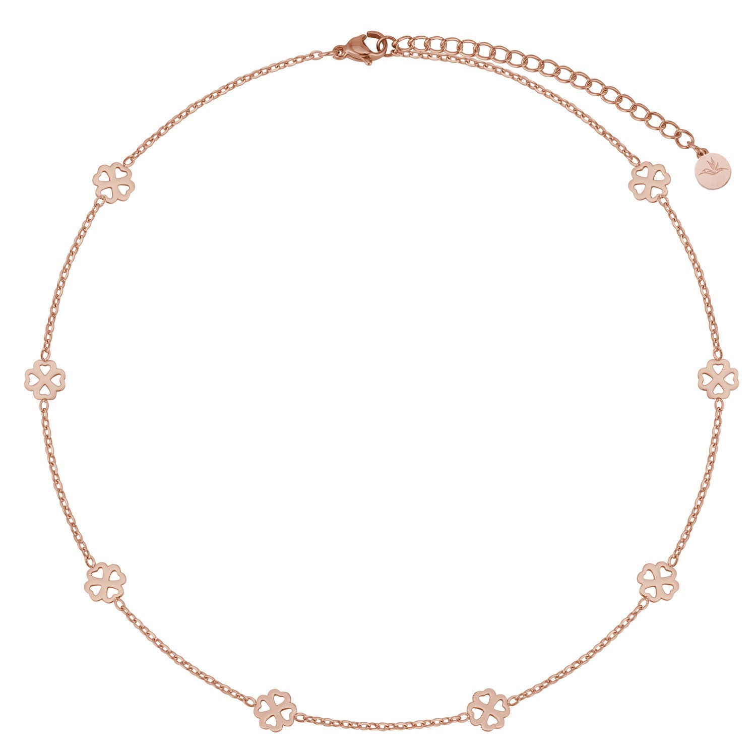 BonnyBliss necklace clover leaf rose