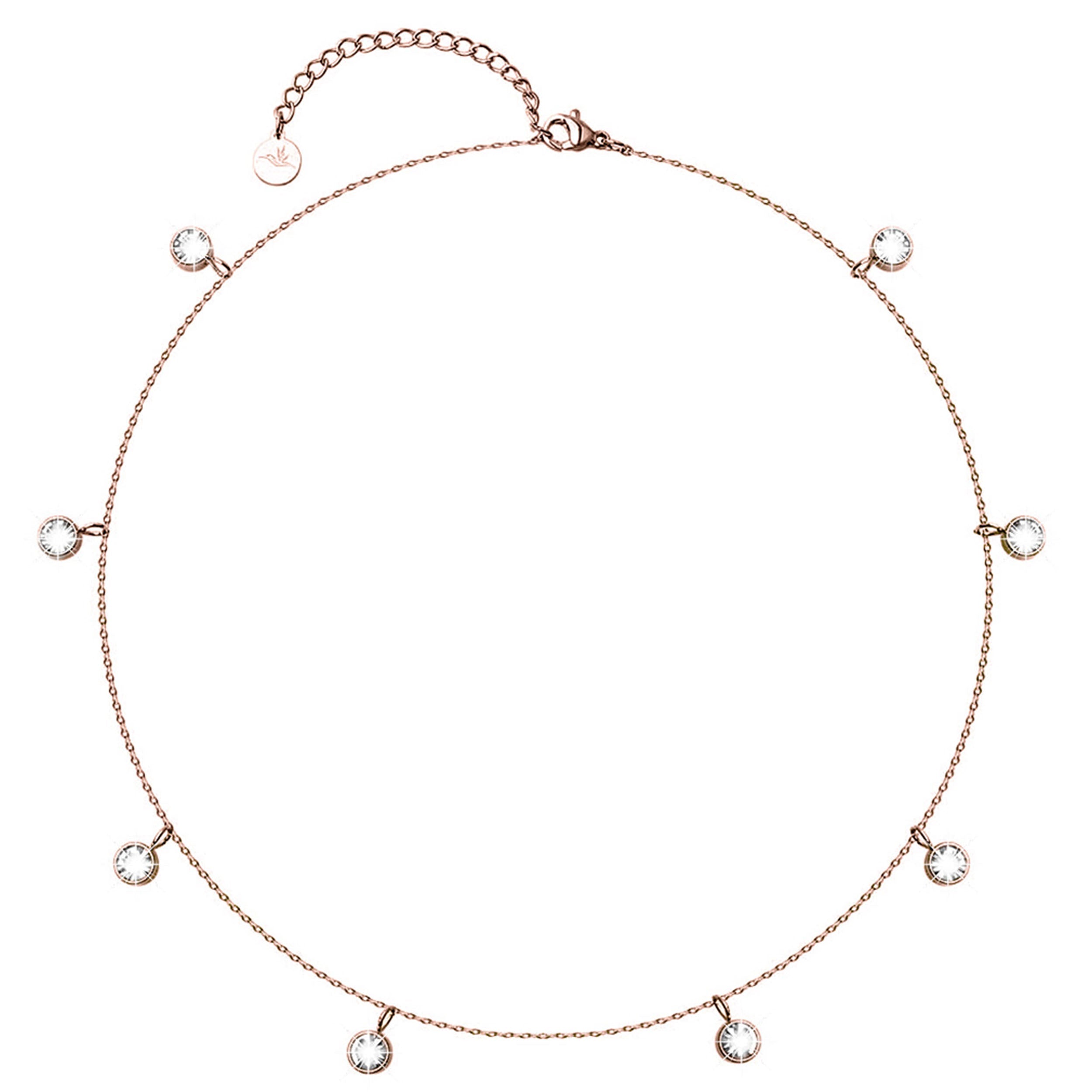 BonnyDiamonds Kette mit 8 Steinen Rose