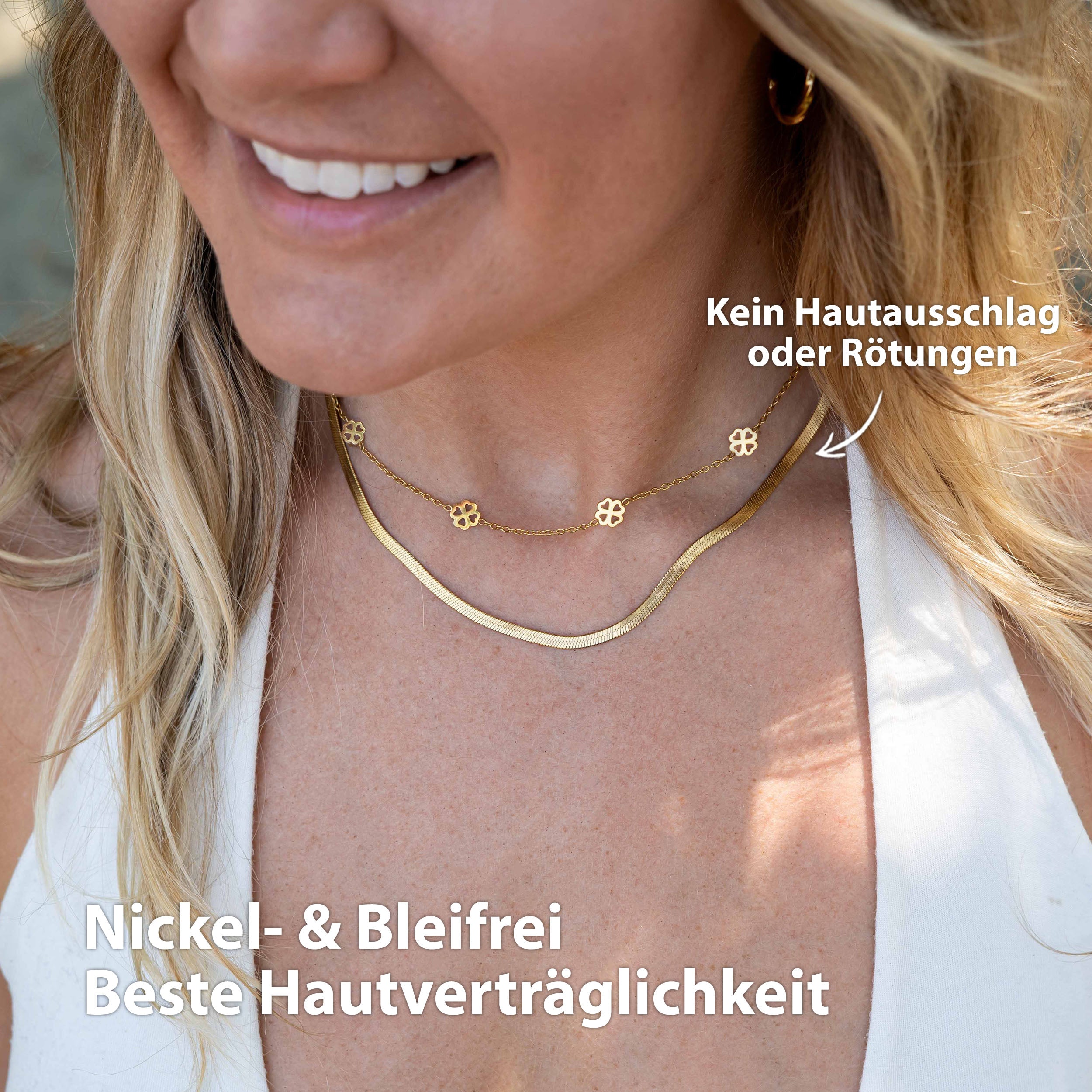 BonnyBliss necklace clover leaf gold