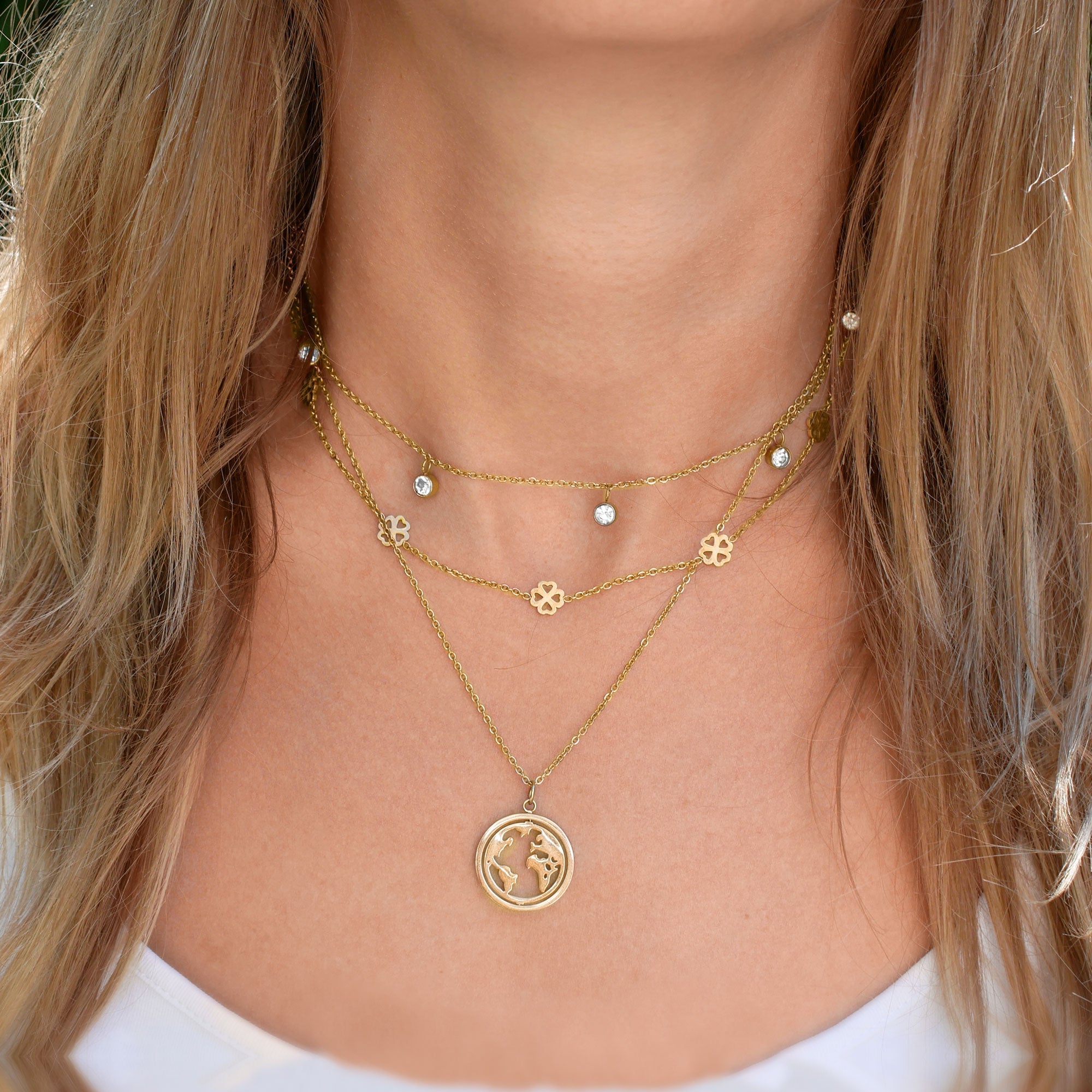 BonnyBliss necklace clover leaf gold