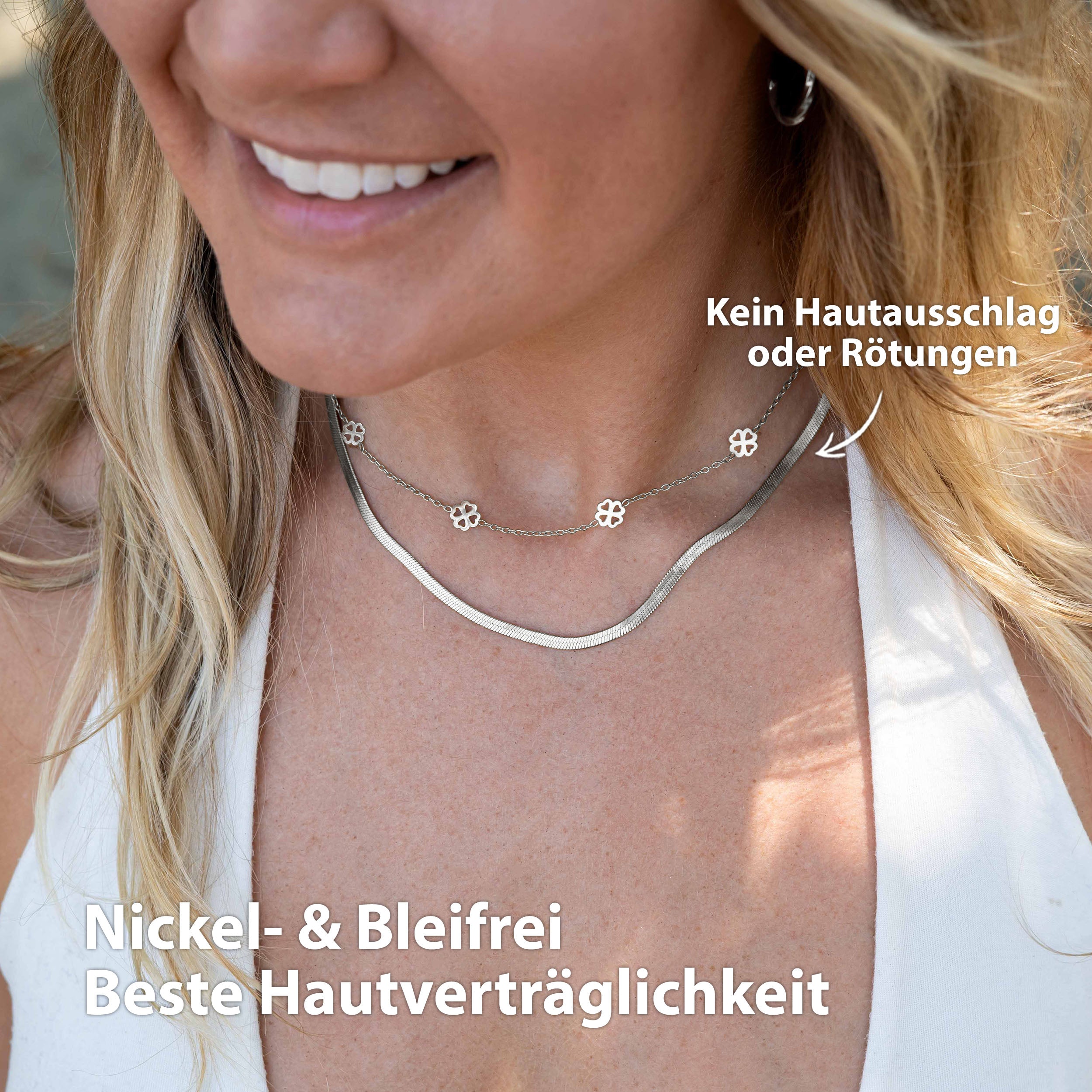 BonnyBliss necklace clover leaf silver