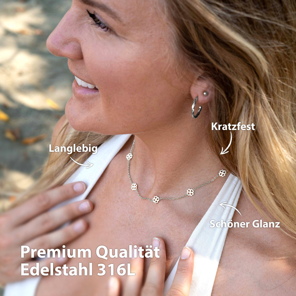 BonnyBliss necklace clover leaf silver