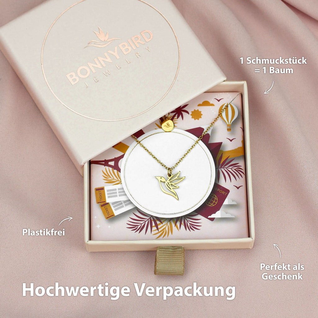 BonnyColibri Necklace Hummingbird Gold