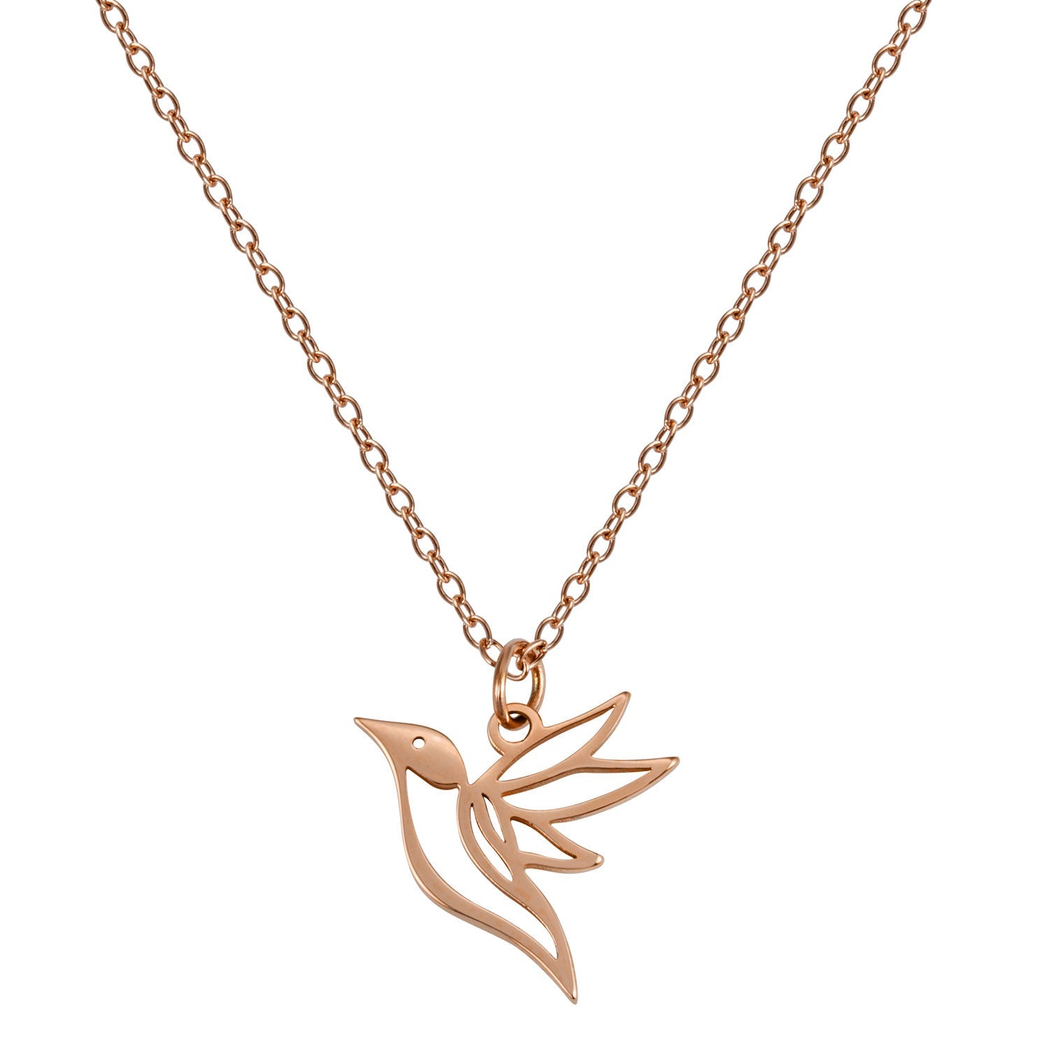BonnyColibri necklace hummingbird rose gold