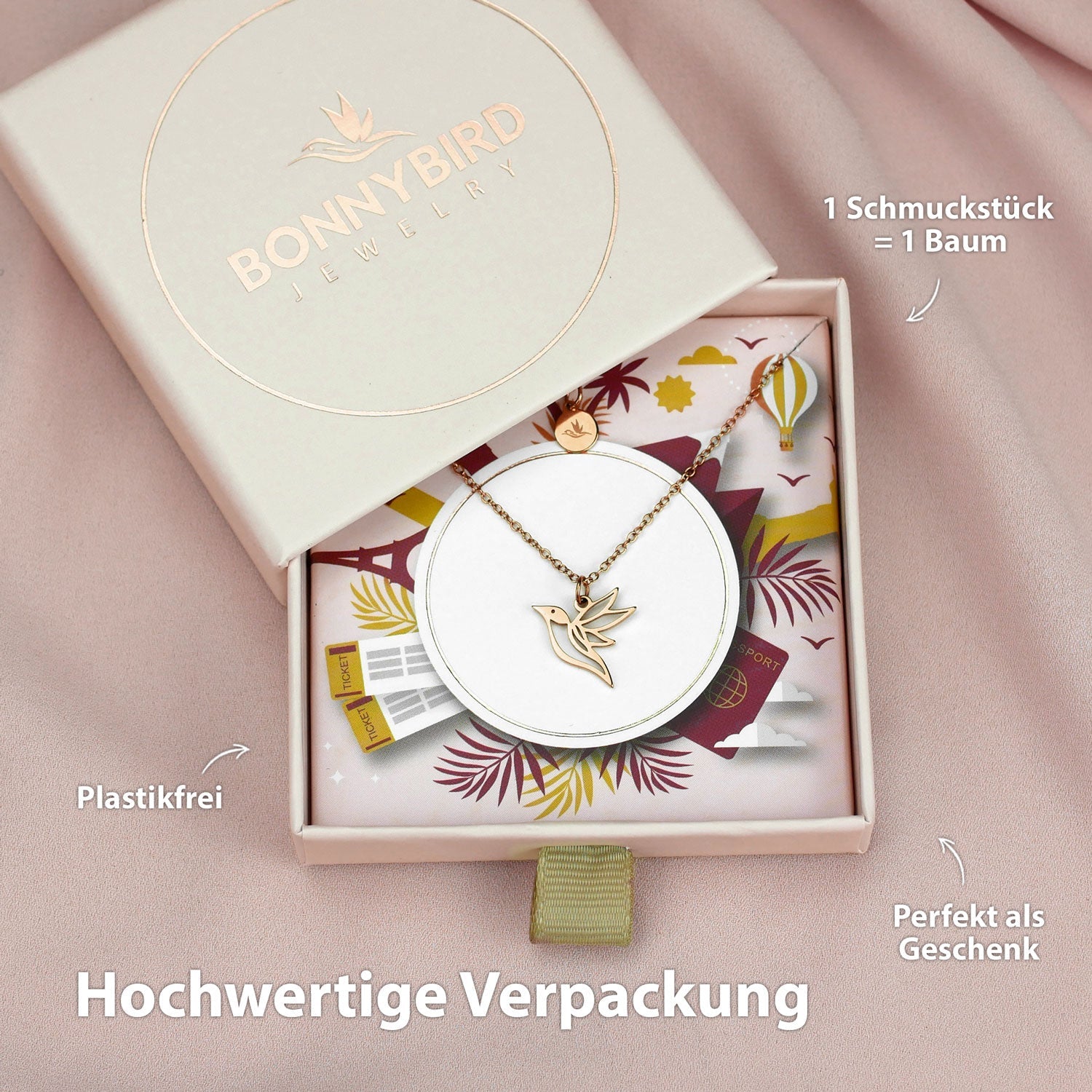 BonnyColibri Kette Kolibri Roségold
