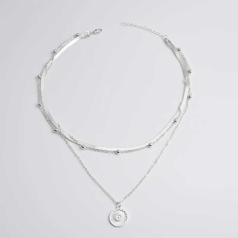 Collier à trois rangs en argent sterling 925