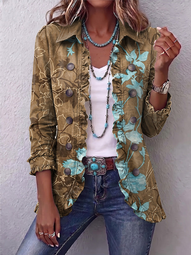 Santé | Blümliche Jacke mit Rüschen