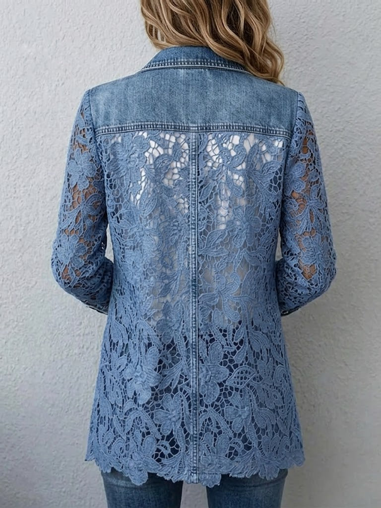 Alicia | Veste ornée de dentelle à motifs floraux