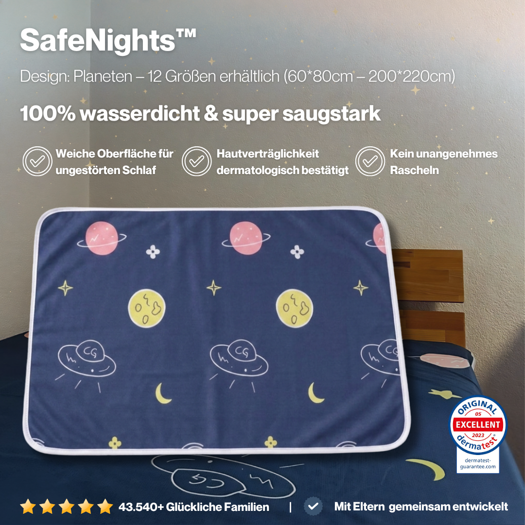 TrockenNacht™ | Wasserdichte & saugfähige Bettauflage