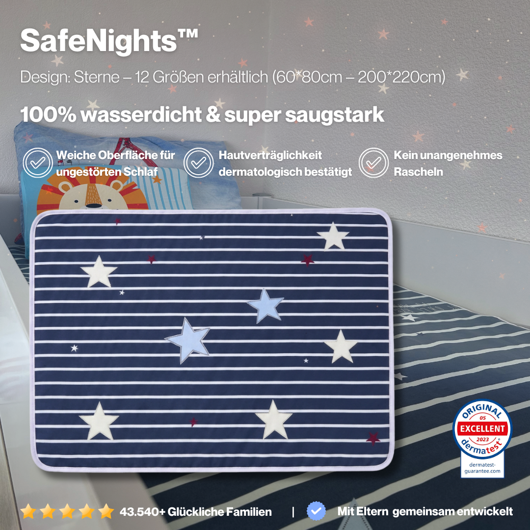 TrockenNacht™ | Wasserdichte & saugfähige Bettauflage