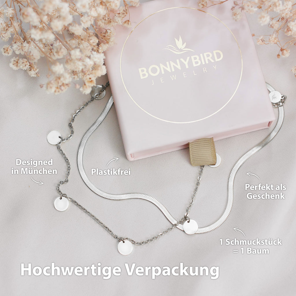 BonnyCoin necklace with silver plates