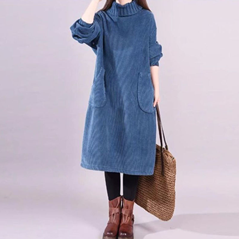 Cocoon Winter-Strickkleid
