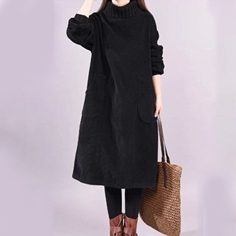 Cocoon winter knit dress