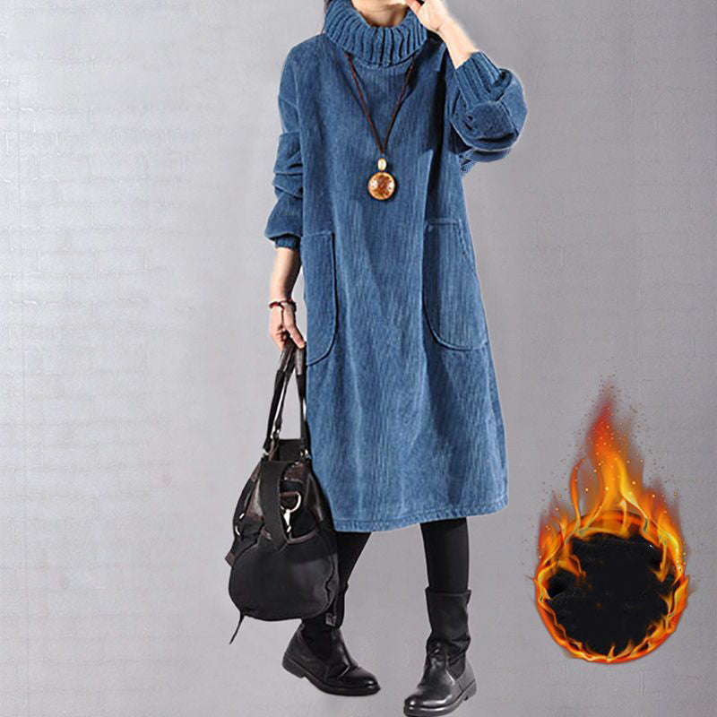 Cocoon winter knit dress