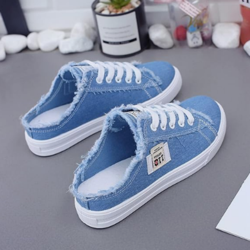 Livia - Mules Sneakers aus Denim
