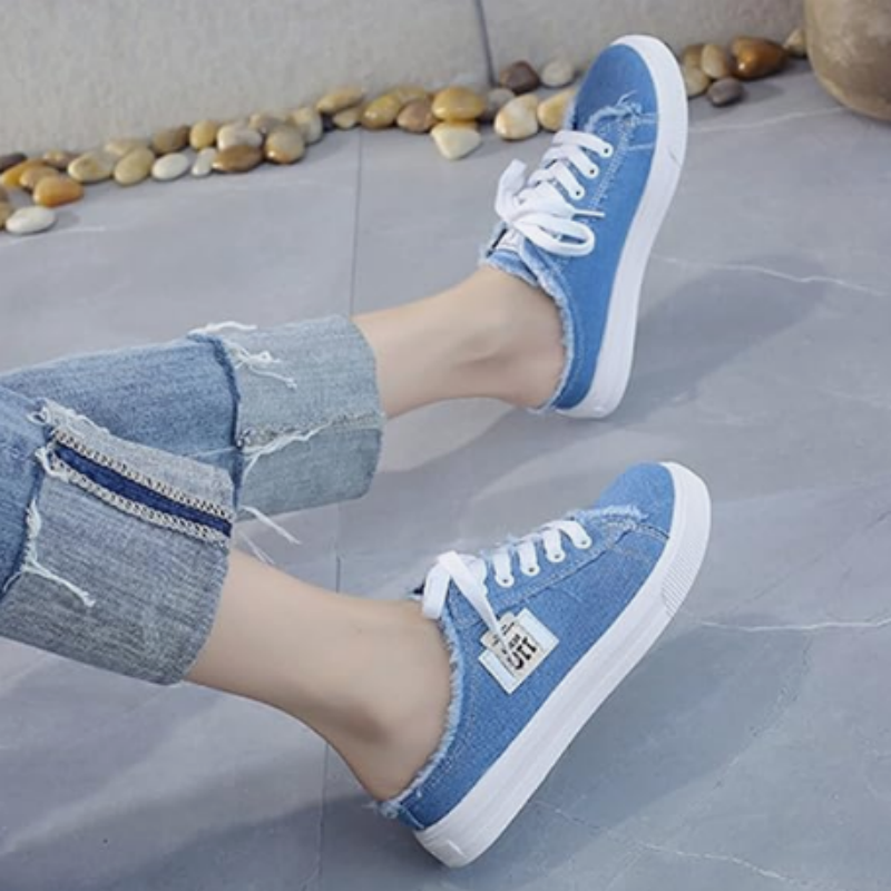 Livia - Mules sneakers made of denim