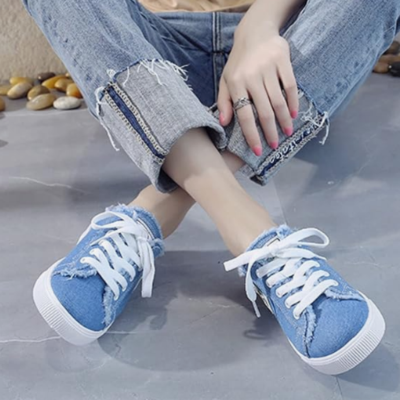 Livia - Mules sneakers made of denim
