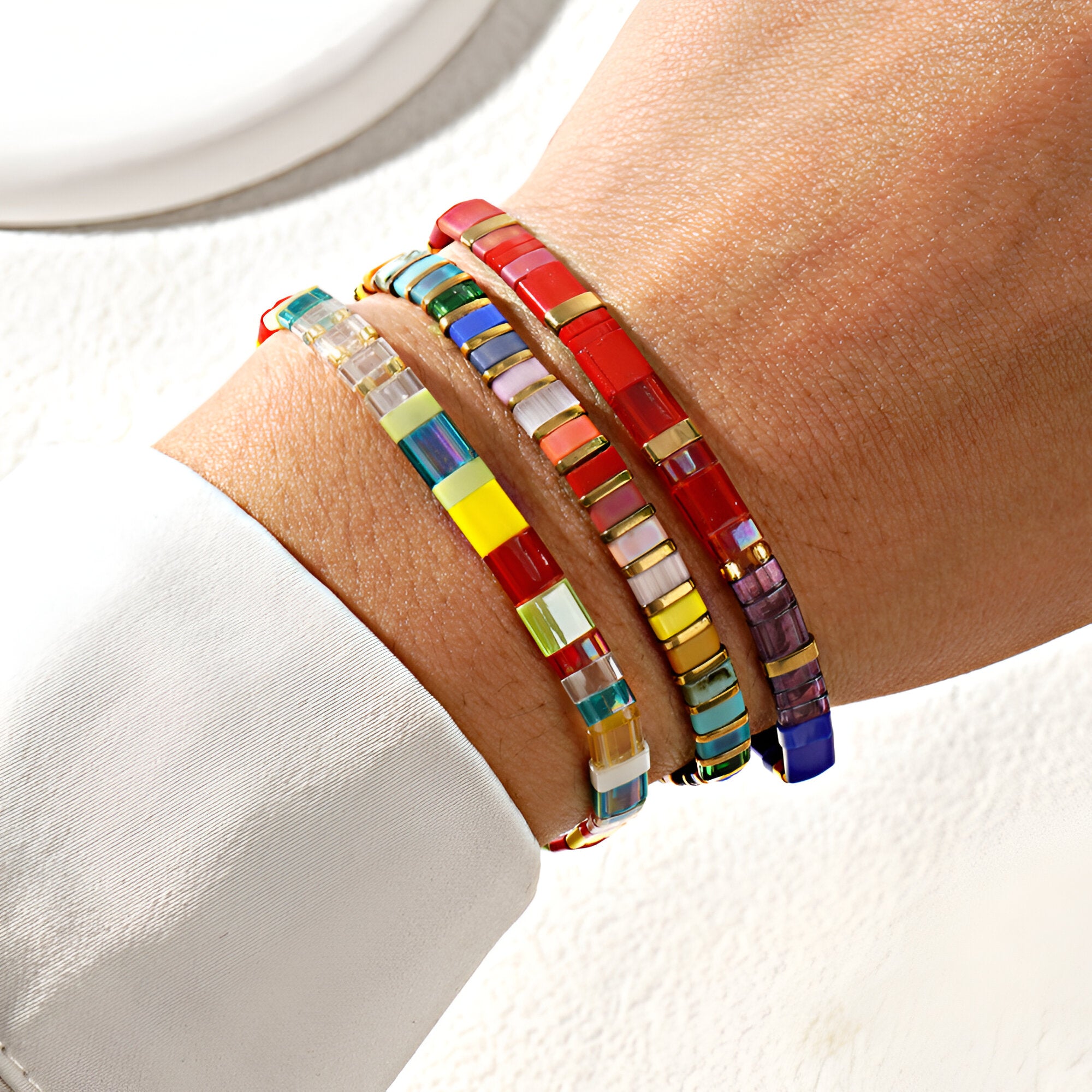 RegenbogenGlanz™ Perlenarmband
